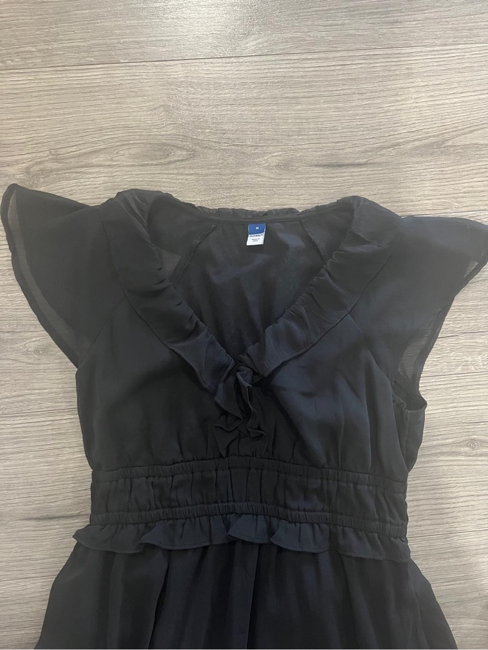 Old Navy Black Ruffle Maxi Dress - Picture 3 of 3